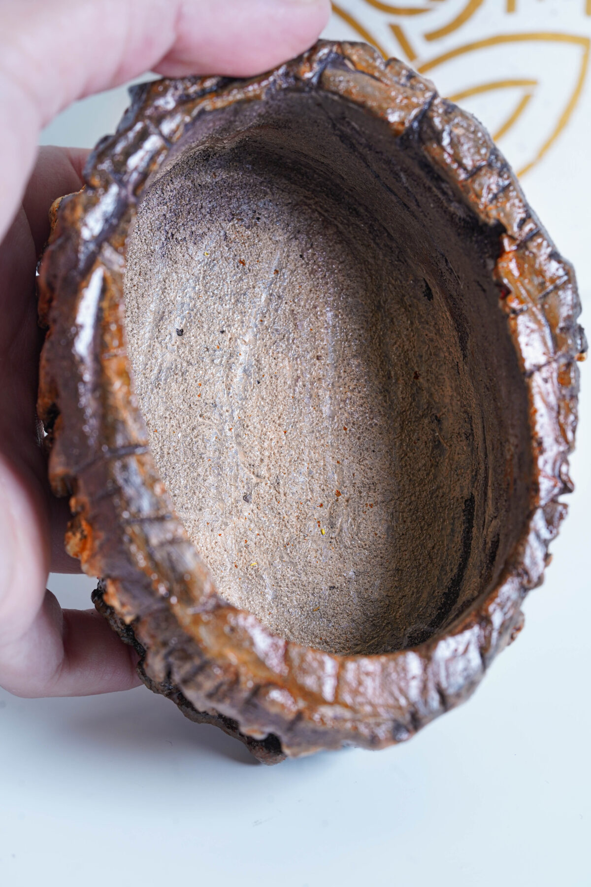 وعاء حجر لصب الشمع – بيضاوي صغير